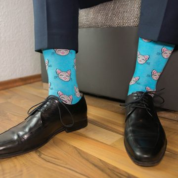 TwoSocks Freizeitsocken Katzen Socken lustige Socken Herren & Damen, Einheitsgröße