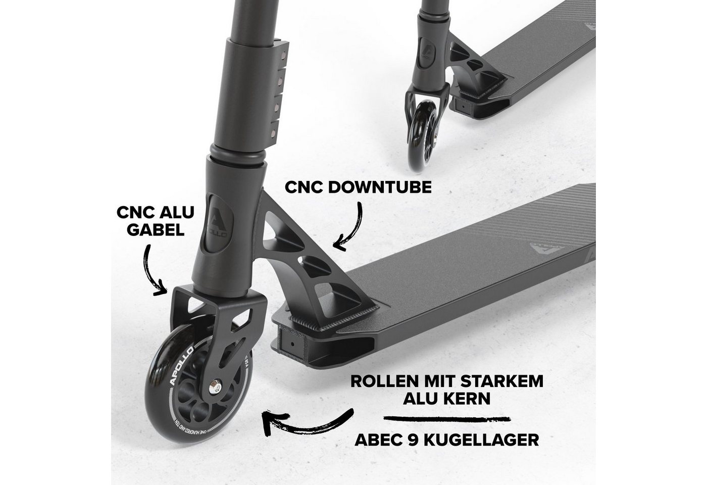 Thumbnail - Apollo Stuntscooter Stunt Scooter Genesis X Pro - High End Stuntscooter, Profi Trick Roller mit 120mm Alu Core Wheels Ki...