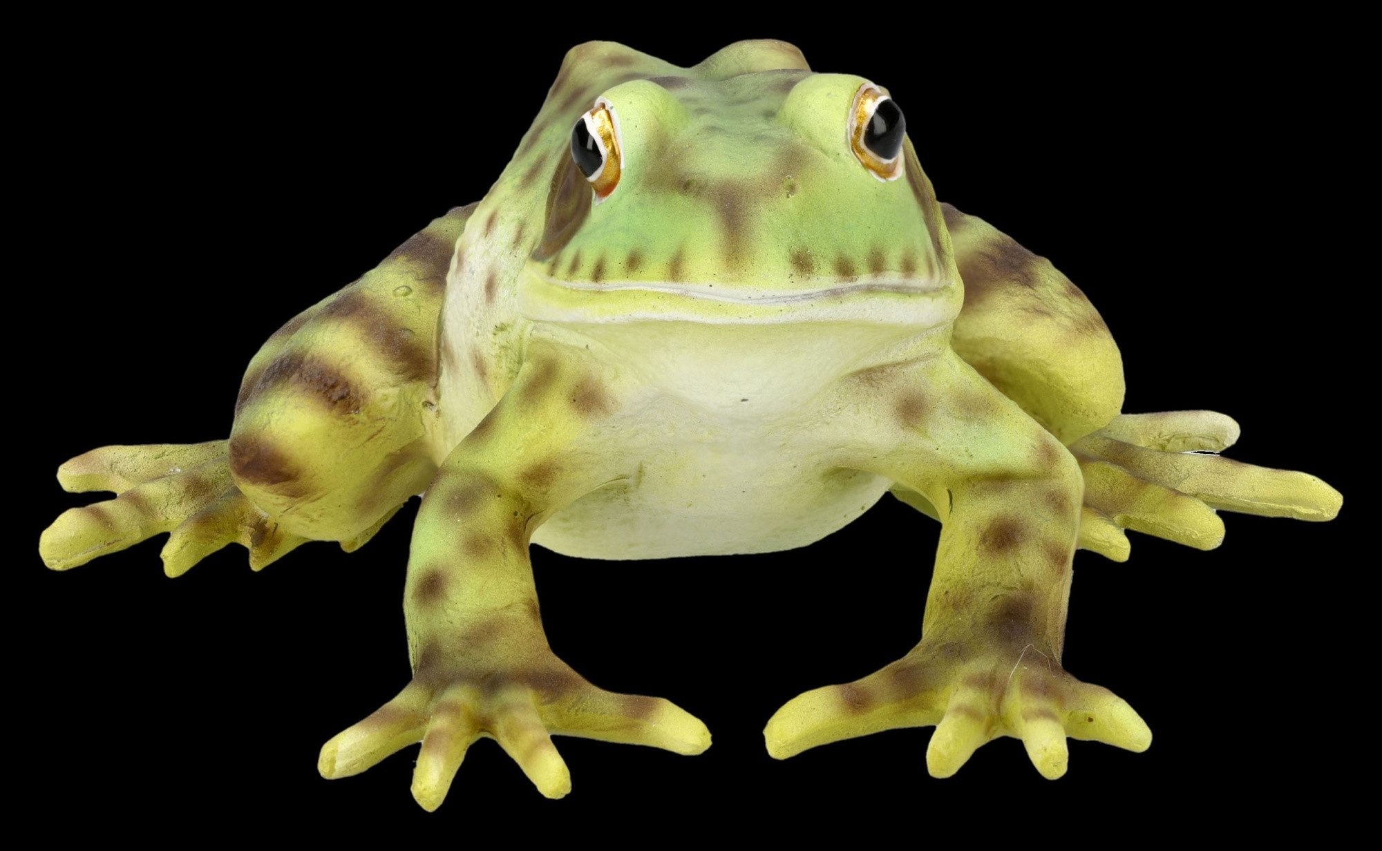 Figuren Shop GmbH Gartenfigur Frosch Statue – Tierfigur Garten Dekofigur detailreich Gartenfigur