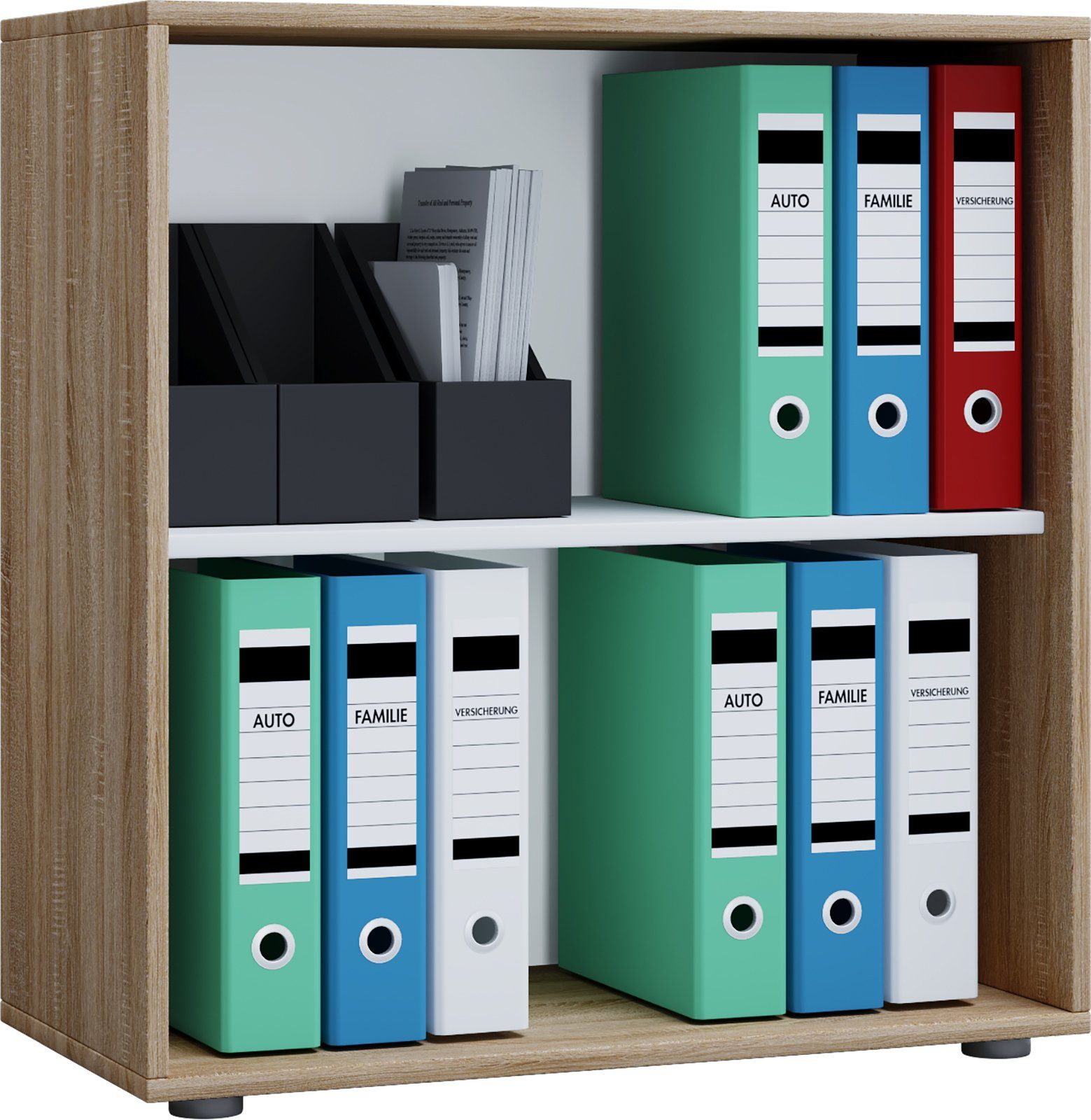 VCM Aktenregal Holz Büro Regal Bücher Ordner Aktenregal Lona 2f günstig online kaufen