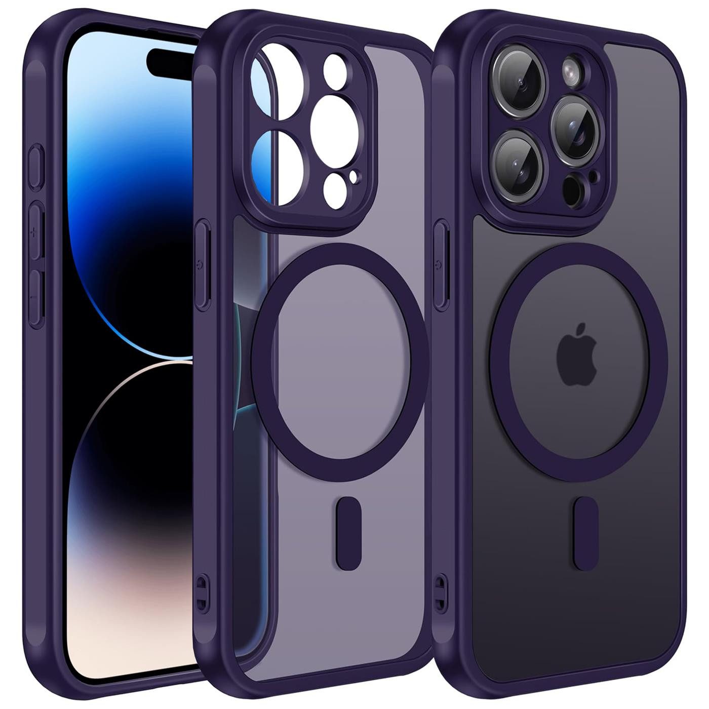 CoolGadget Handyhülle für Apple iPhone 14 Pro 6,1 Zoll, Kamera Schutz Hülle Silikon Hard Case Schutzhülle für Magsafe Zubehör
