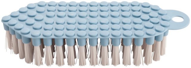 haug bürsten Reinigungsbürste “60378, flexible Scheuerbürste mit harten Borsten, soft blau”, mit Rundungen und Kanten, aus PP – Made in Germany