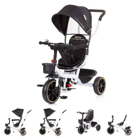 Chipolino Dreirad 3in1 Dreirad Tricycle Jetro, Sitz drehbar Schiebegriff Sicherheitsgurt