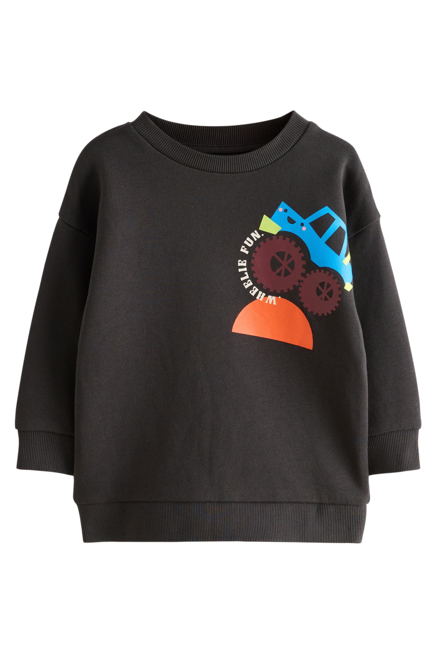 Sweater Jersey-Sweatshirt mit Rückenprint