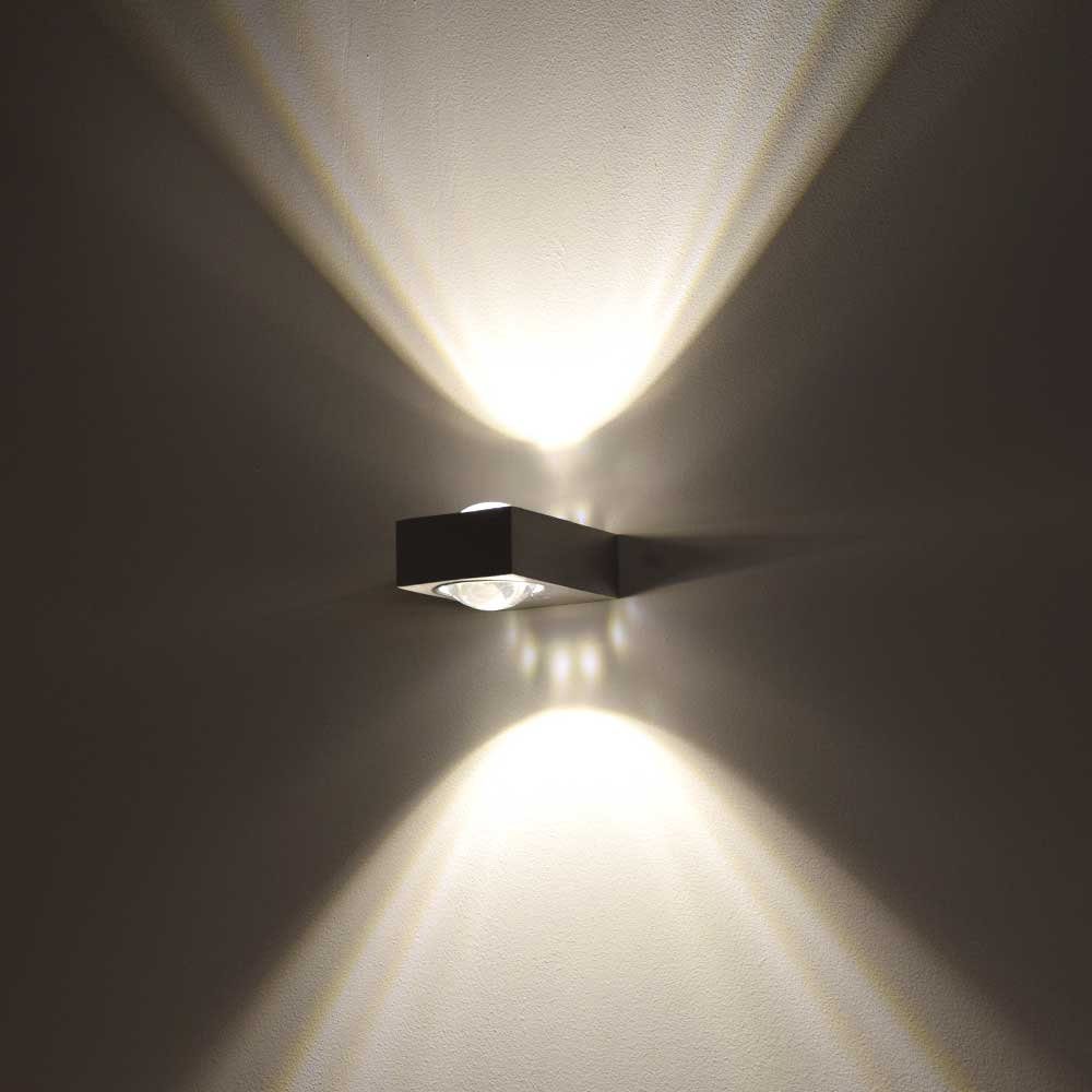 modern down Schwarz eckig X up s.luce Beam Wandleuchte & Wandleuchte