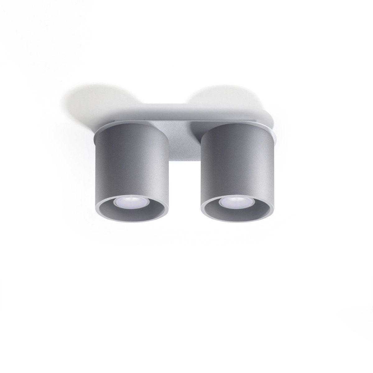 SOLLUX lighting Deckenleuchte Deckenleuchte Orbis 2 Grau, Nicht enthalten