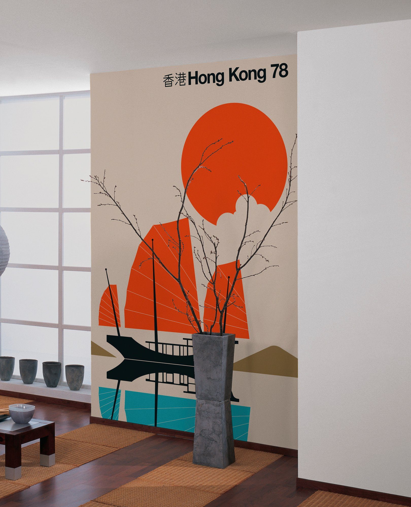 ARTist Kong walls Fototapete Hong Vlies, St), 2 living Schräge Wand, (Set, 78,