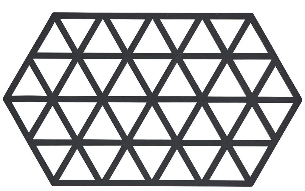 Zone Denmark Platzset Triangles Untersetzer black 24x14cm, Untersetzer Triangles Black L24