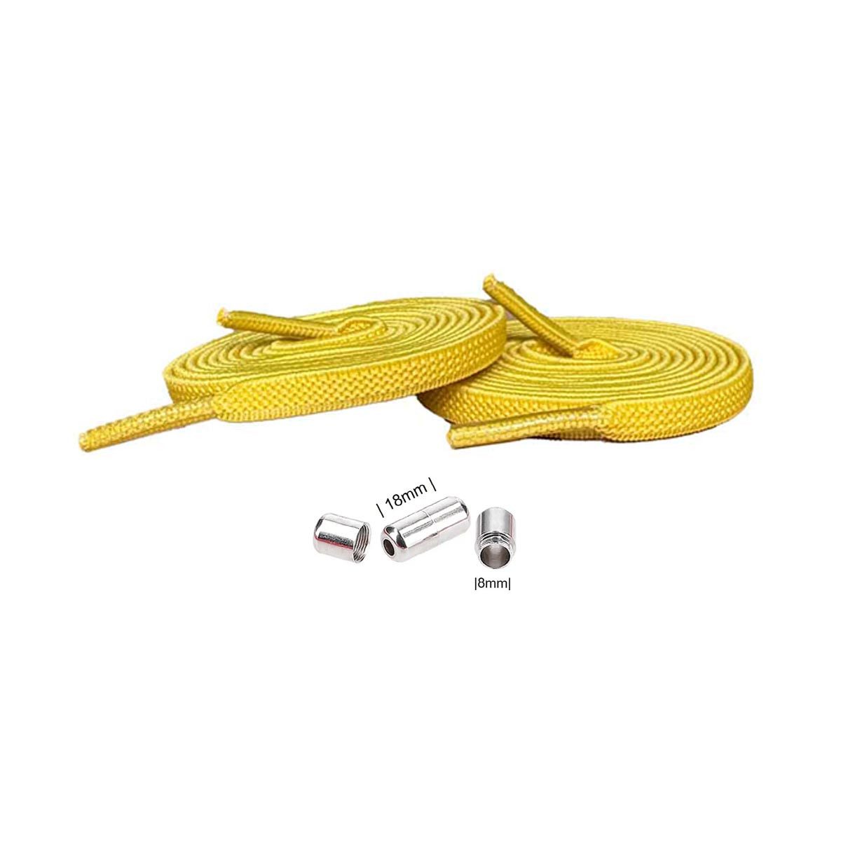 Basicwear Germany Schnürsenkel Elastische flache Schnürsenkel mit Drehverschluss