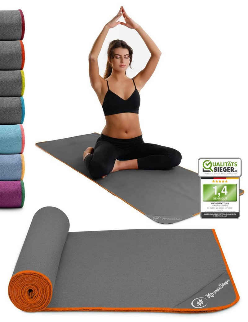 NirvanaShape Sporthandtuch Yoga Handtuch mit Antirutsch-Noppen, Yogatuch-Auflage für Yogamatte, Microfaser, +Yoga Einführungs eBook, Yogatuch-Auflage Saugstark, Hygienisch