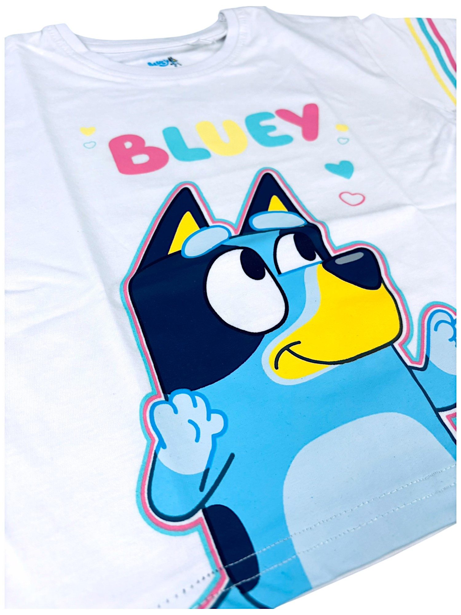 Bluey T-Shirt Bluey Mädchen Jersey Cropped Top aus Baumwolle Gr.92- 116 cm