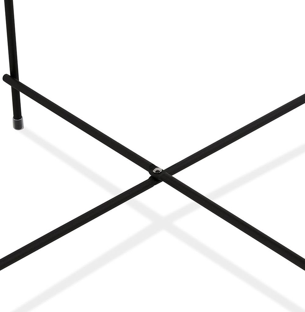 KADIMA DESIGN Beistelltisch PIPER GROss (black) 83 x Glas Couchtisch Schwarz