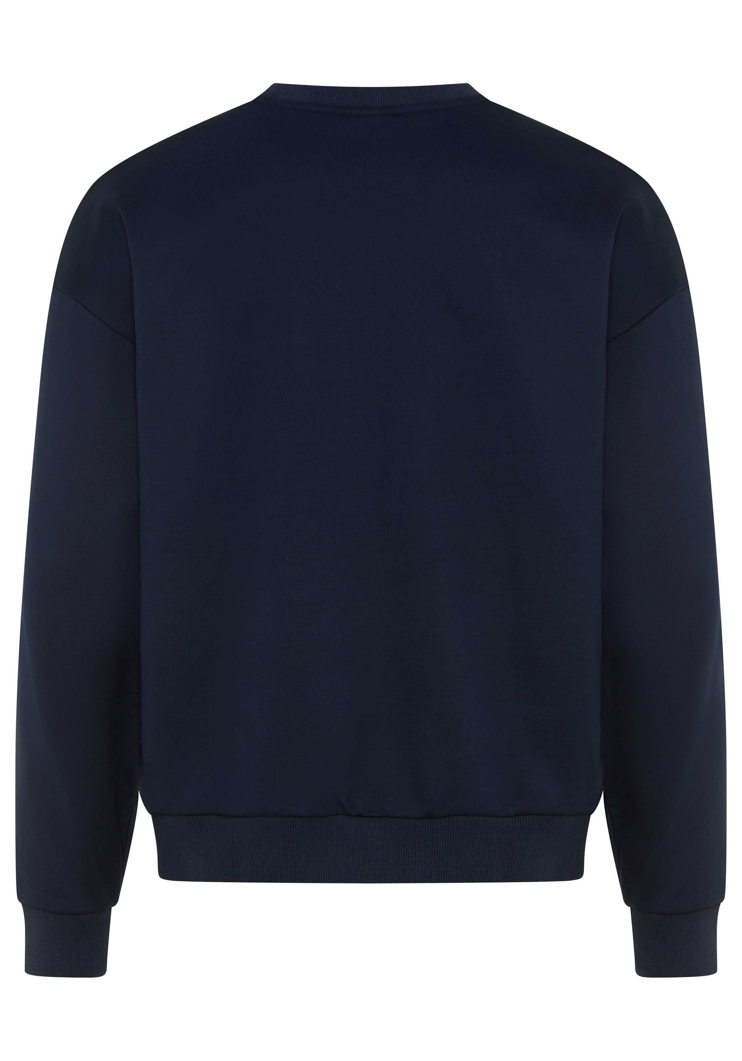 HUGO Sweatshirt Dinex Rundhalsausschnitt, Oversize Fit, Logo-Druck
