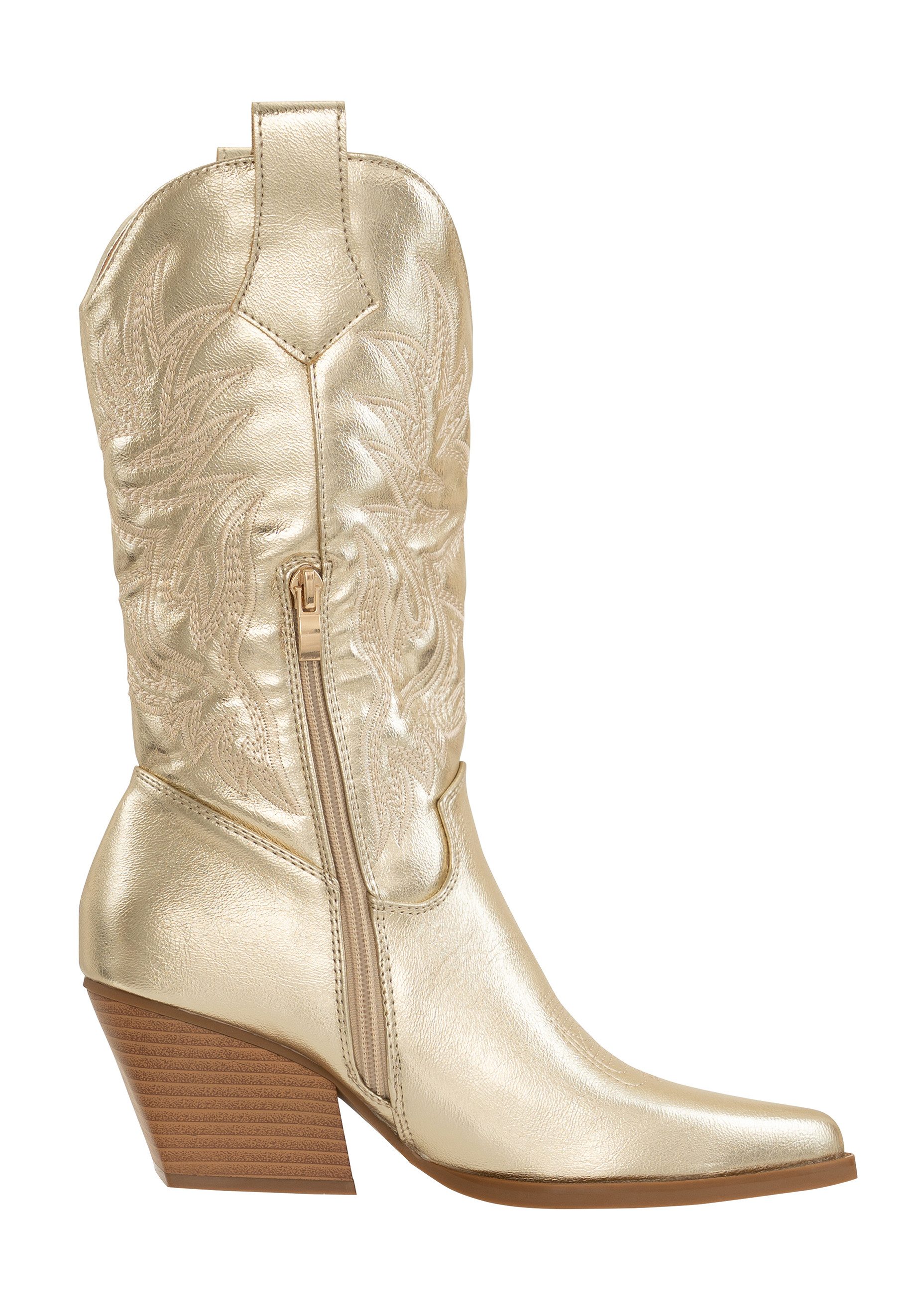 Salinyang Elegante Cowboy Stiefel Damen im modernen Western Style Stiefel