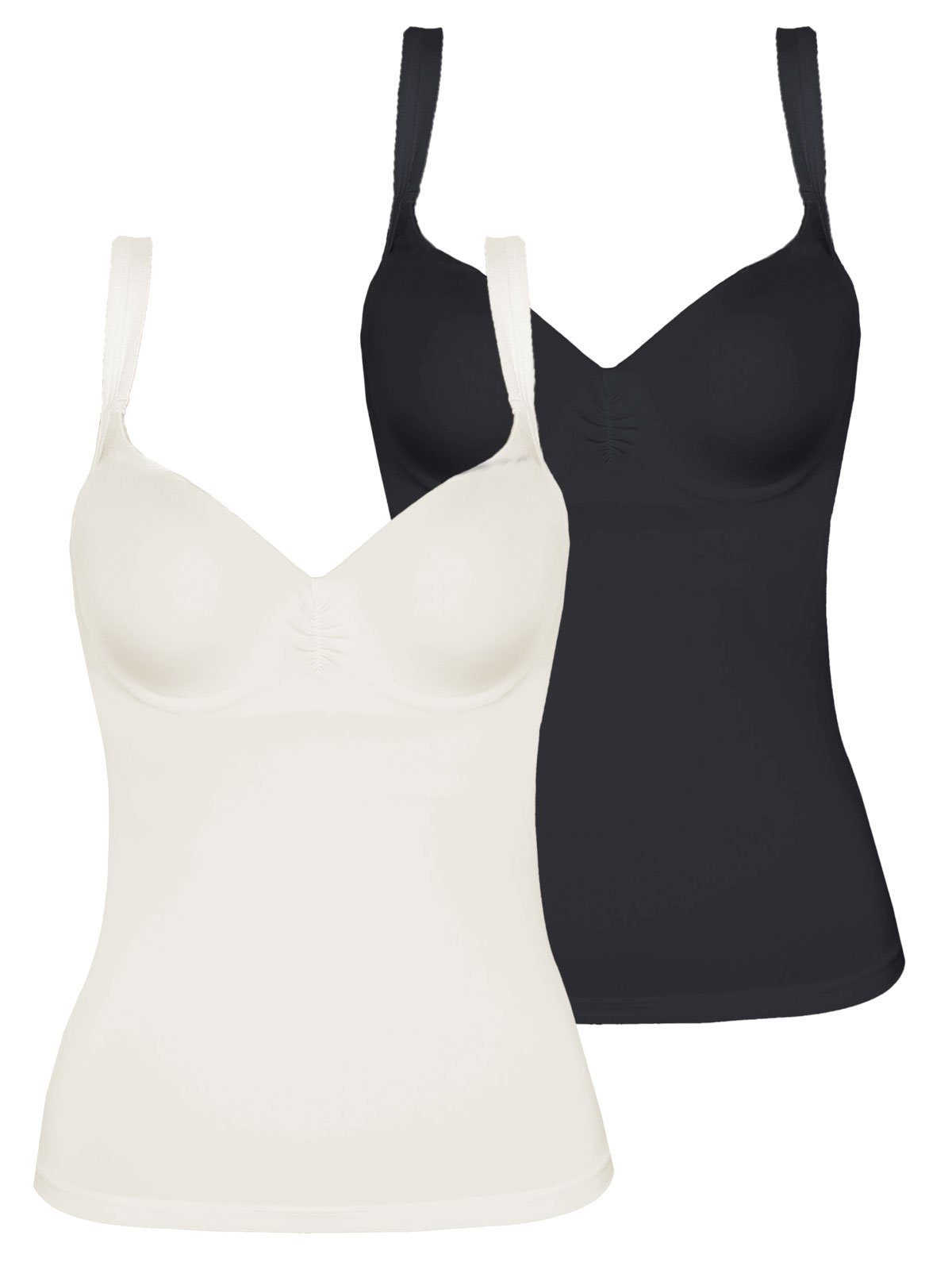 Viania BH-Hemd 2er Pack BH Hemd Basic (Spar-Set, 2-tlg) -