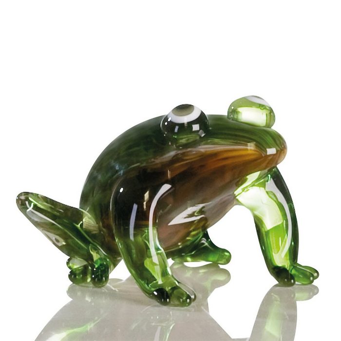 GILDE Dekofigur GILDE Skulptur Frosch - grün - H. 10cm x B. 12 5cm