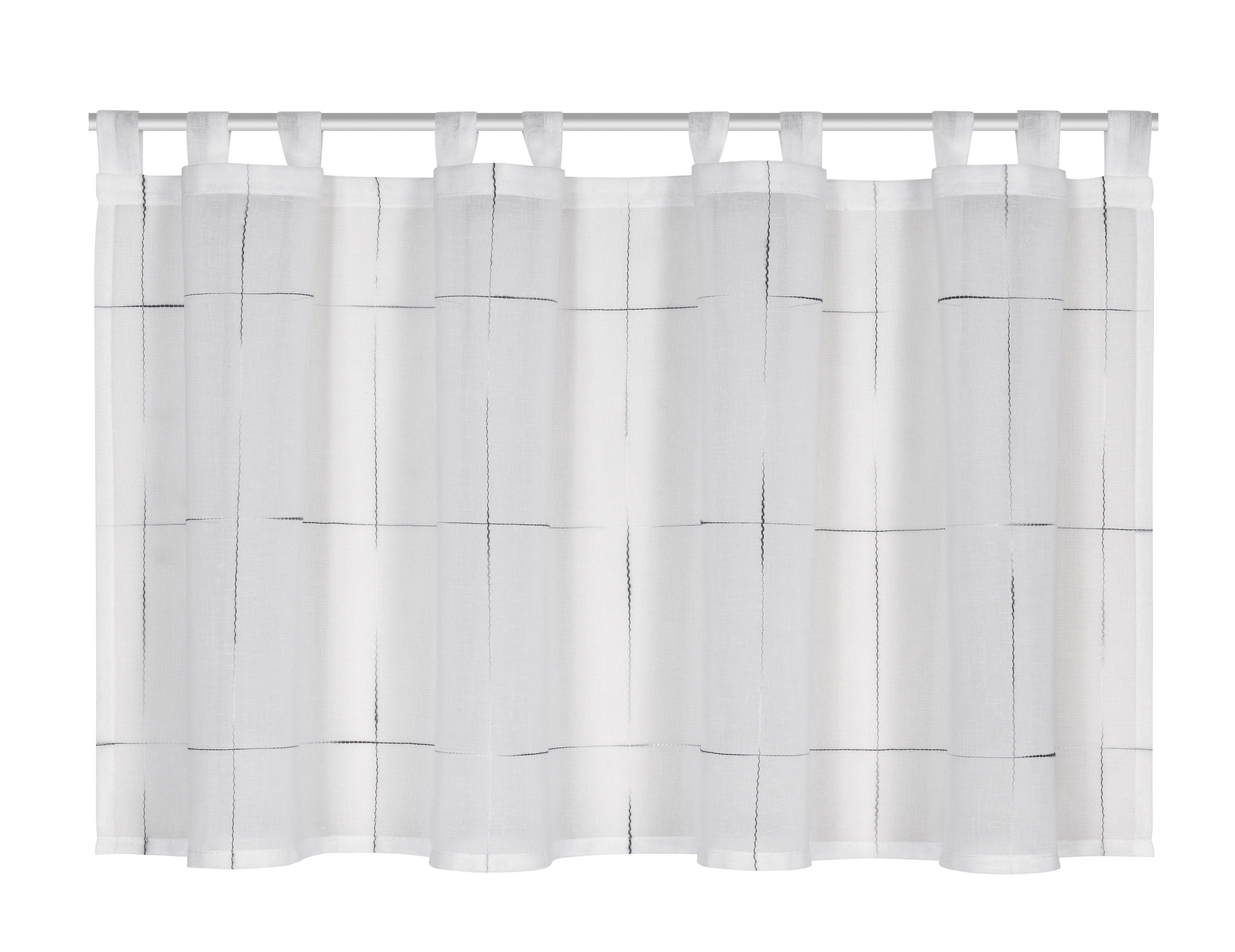 EXPERIENCE Scheibengardine Scheibengardine Schlaufenpanneaux transparent uni 50x140 cm, Schlaufen, transparent, Voile