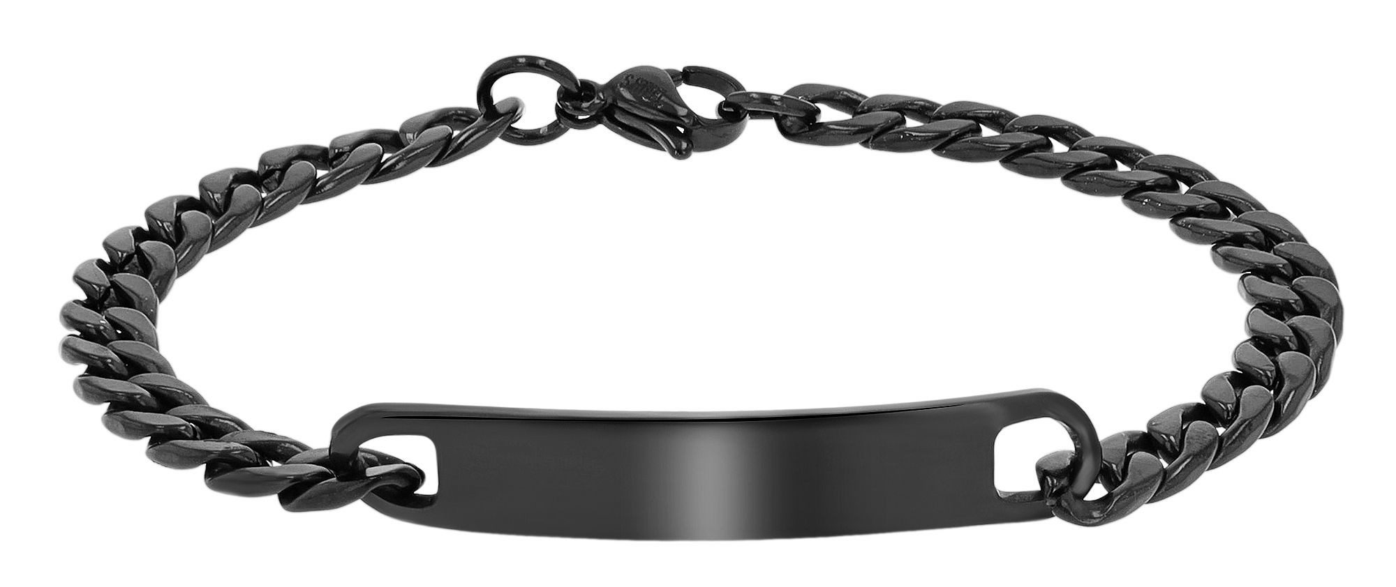 AKZENT Armband Lavini Edelstahl Panzerarmbandl, Gravurplatte, 18 cm/19 cm (Einzeln), Damen Armband