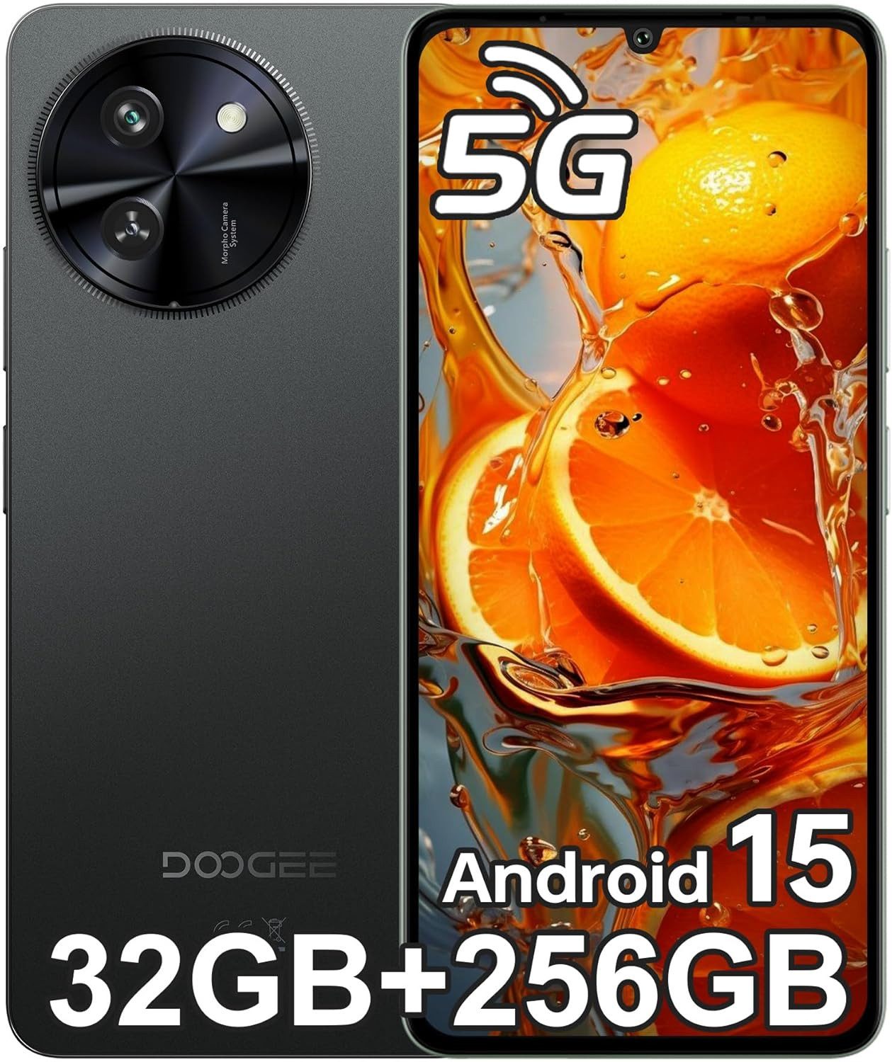 DOOGEE Note 59 Pro 5G Smartphone (17,15 cm/6.75 Zoll, 256 GB Speicherplatz, 16 MP Kamera, 5G, Android 15, 32(8+24)GB+258GB /2TB, 6.75" HD 120Hz, NFC)