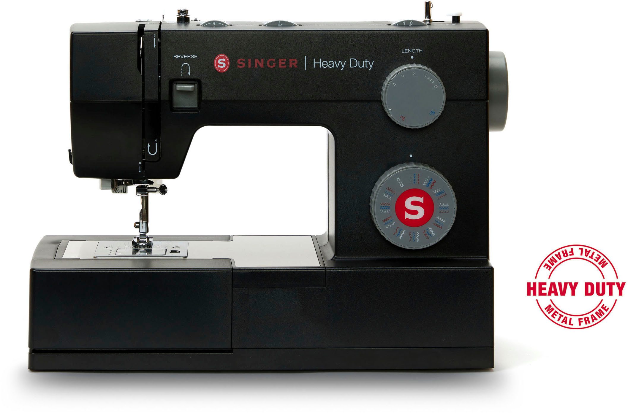 Singer Freiarm-Nähmaschine Heavy Duty Black HD4432, 32 Programme