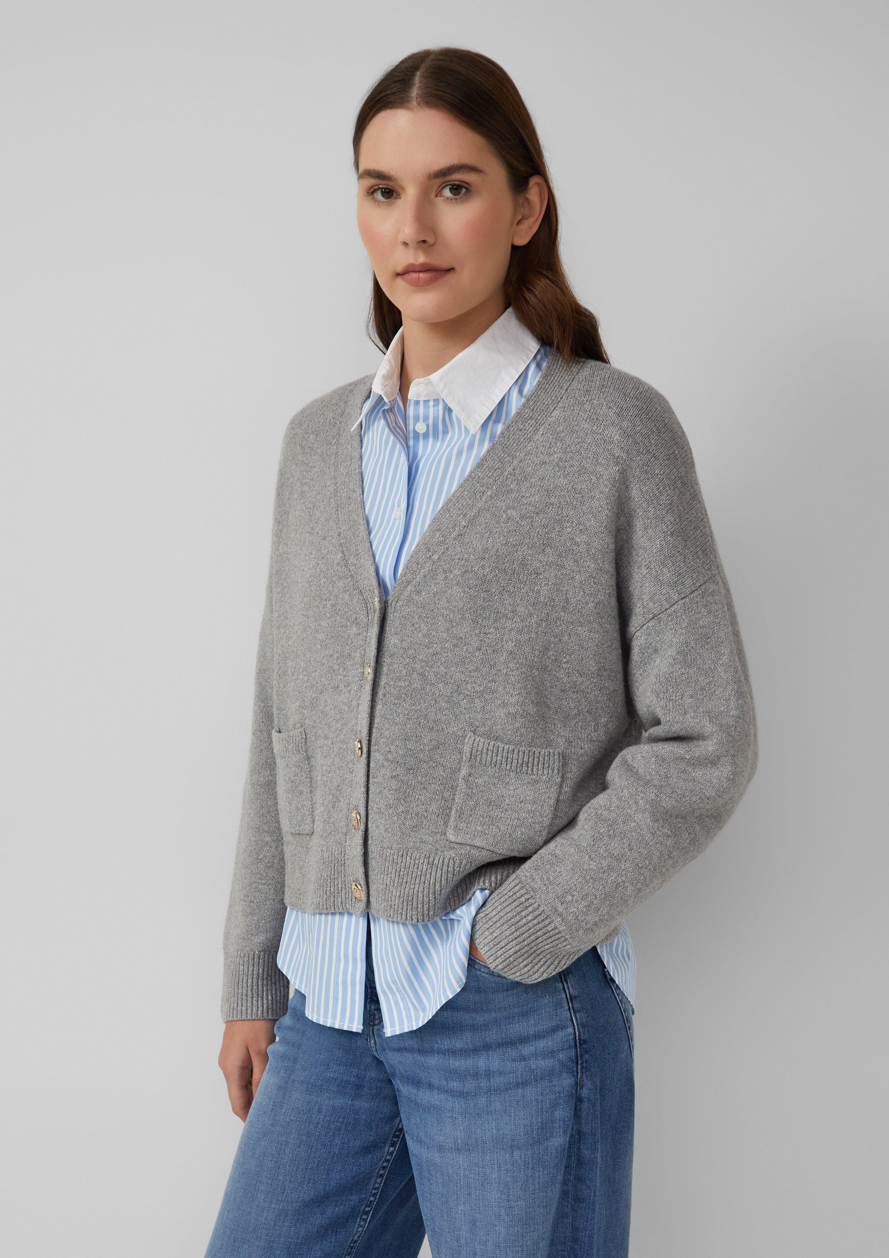 s.Oliver Strickjacke Oversized Strickjacke mit dekorativen günstig online kaufen
