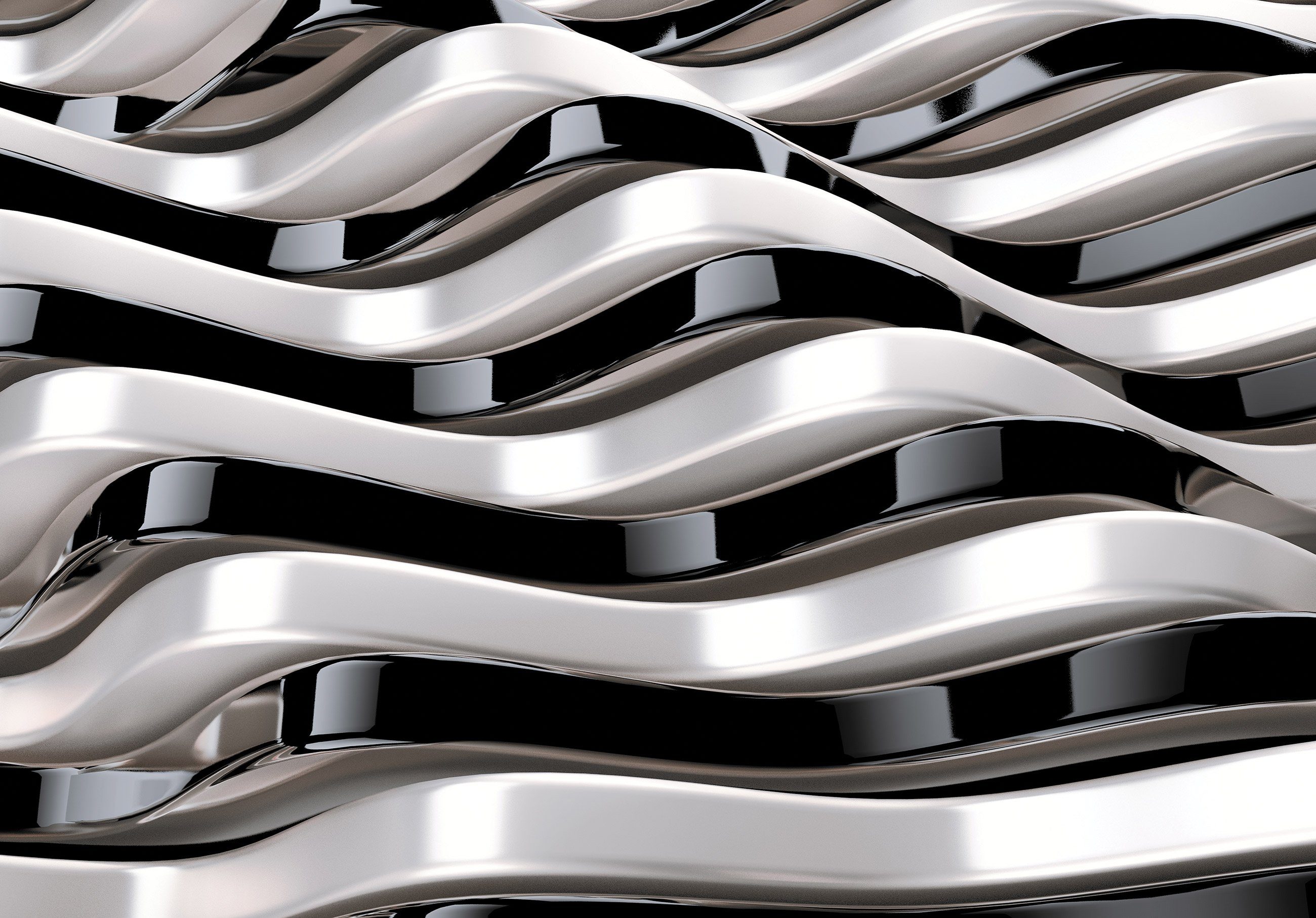 Wallarena Fototapete 3D EFFEKT Abstrakt Schwarz-weiß Moderne Wohnzimmer Schlafzimmer, Glatt, 3D-Optik, Tapete inklusive Kleister Vliestapete Motivtapete