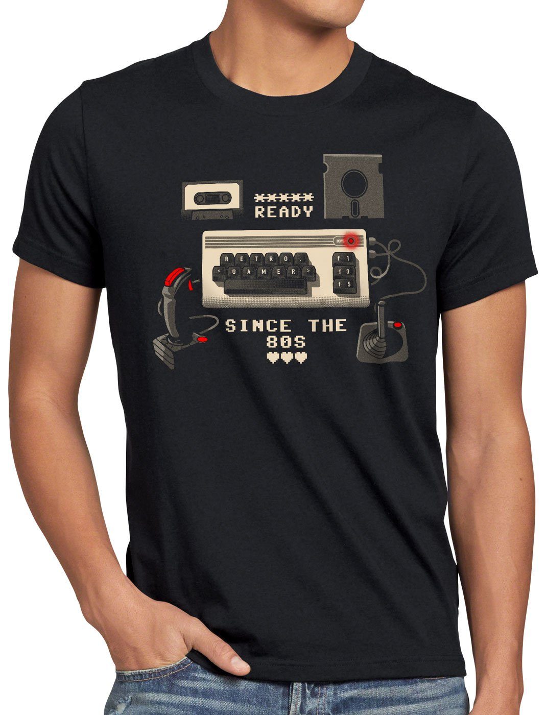 style3 Print-Shirt Herren T-Shirt C64 Love heimcomputer classic