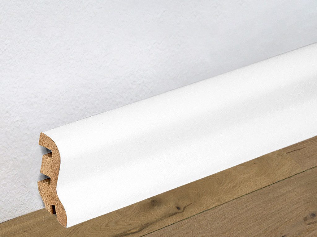 PROFI Sockelleiste Sockelleiste Weiß Dekor (MDF-Kern), L: 250 cm