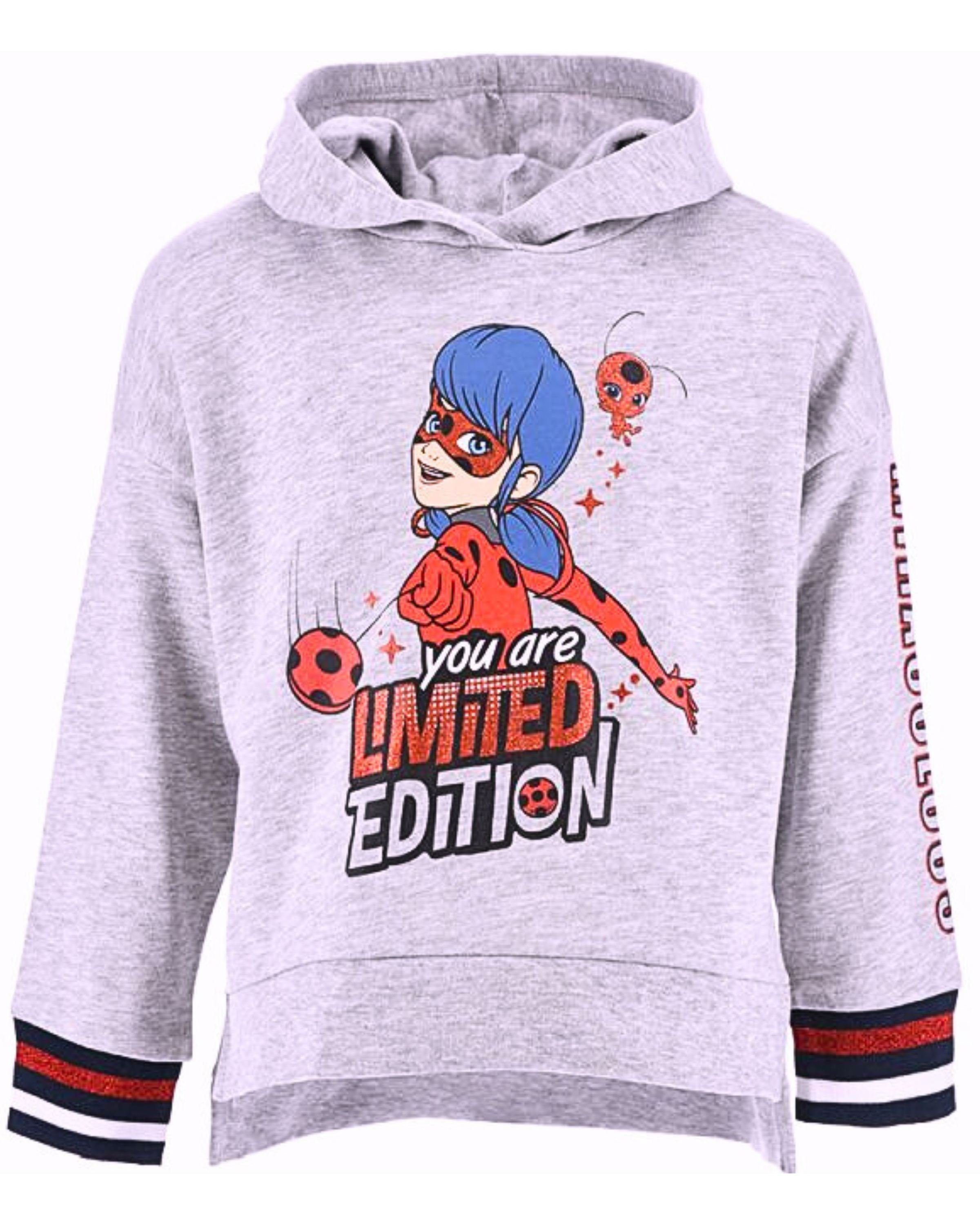 Miraculous - Ladybug Hoodie You Kapuzenpullover und Gr. Glitzer - cm 128 - Edition 104 Limited mit are Schlitzen Mädchen