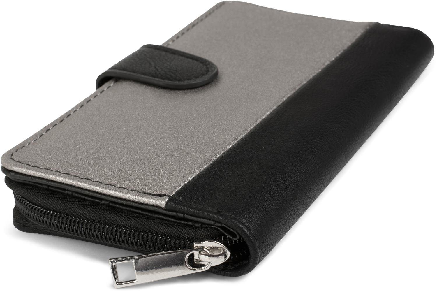 styleBREAKER Geldbörse Geldbörse im 2-Tone Metallic Look (1-tlg)