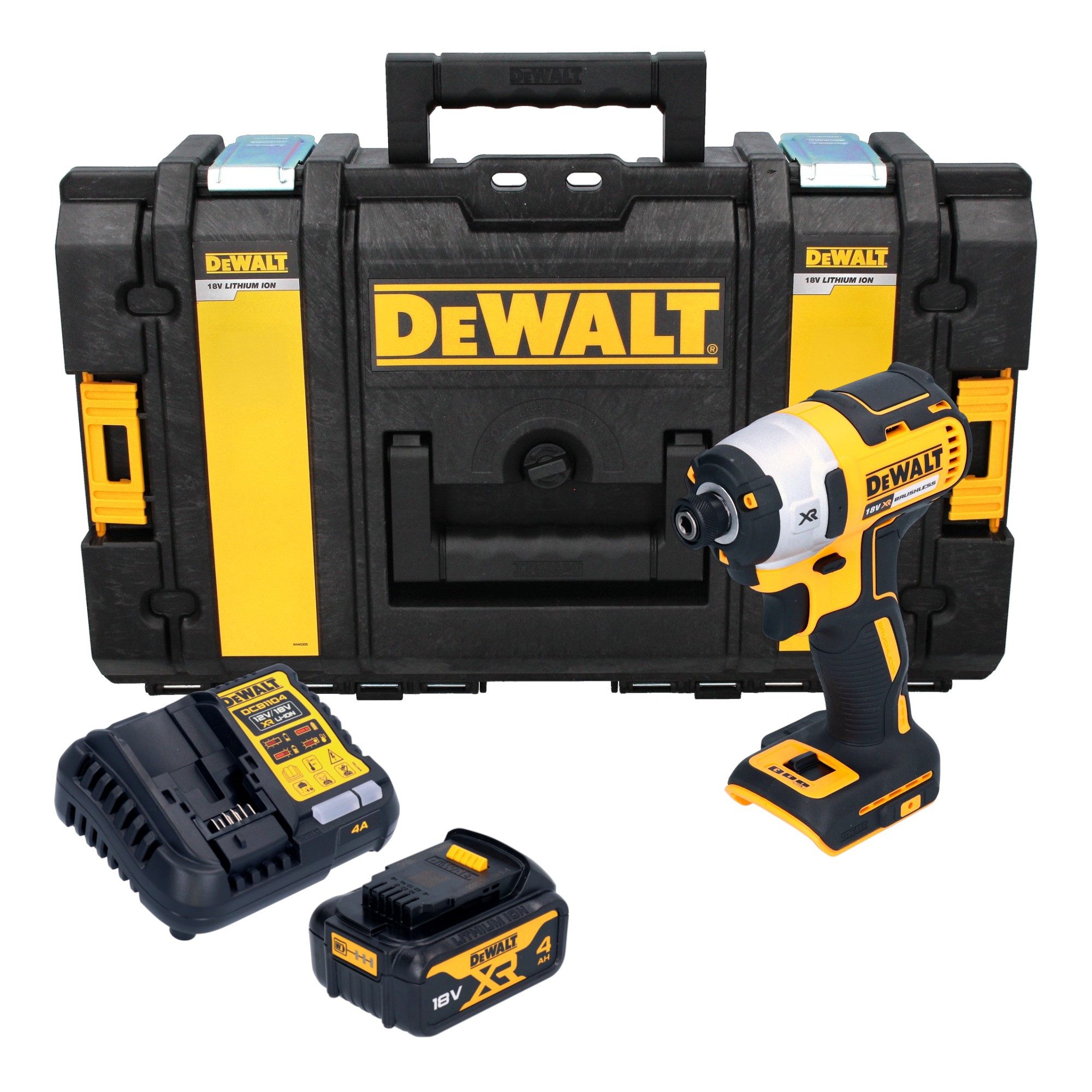 DeWalt Akku-Schlagschrauber DCF 887 M1 18 V 205 Nm 1/4" Brushless + 1x Akku 4,0 Ah + Ladegerät