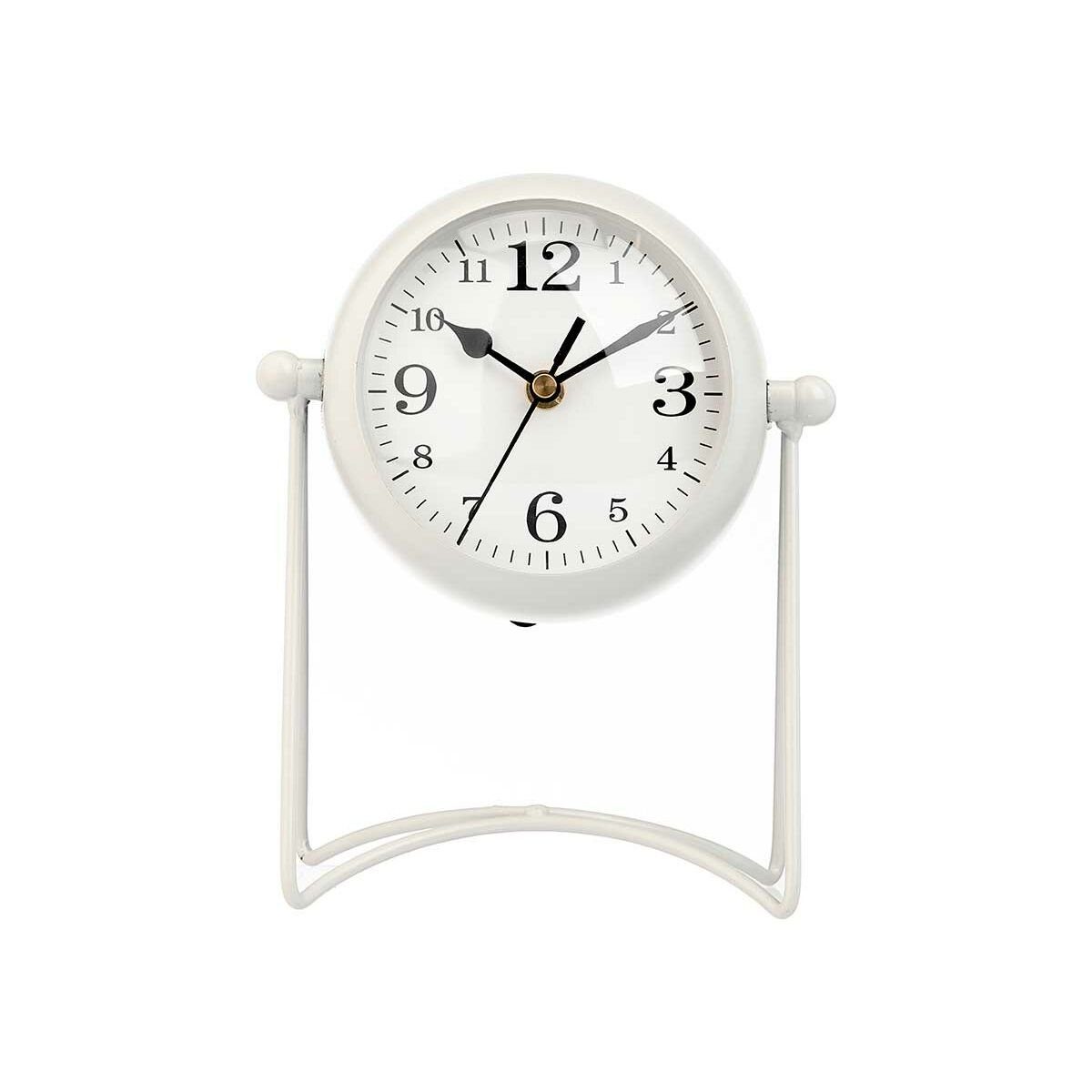 Metall Tischuhr Uhr x 15,5 Gift cm x Decor Stück 11 4 20 Weiß