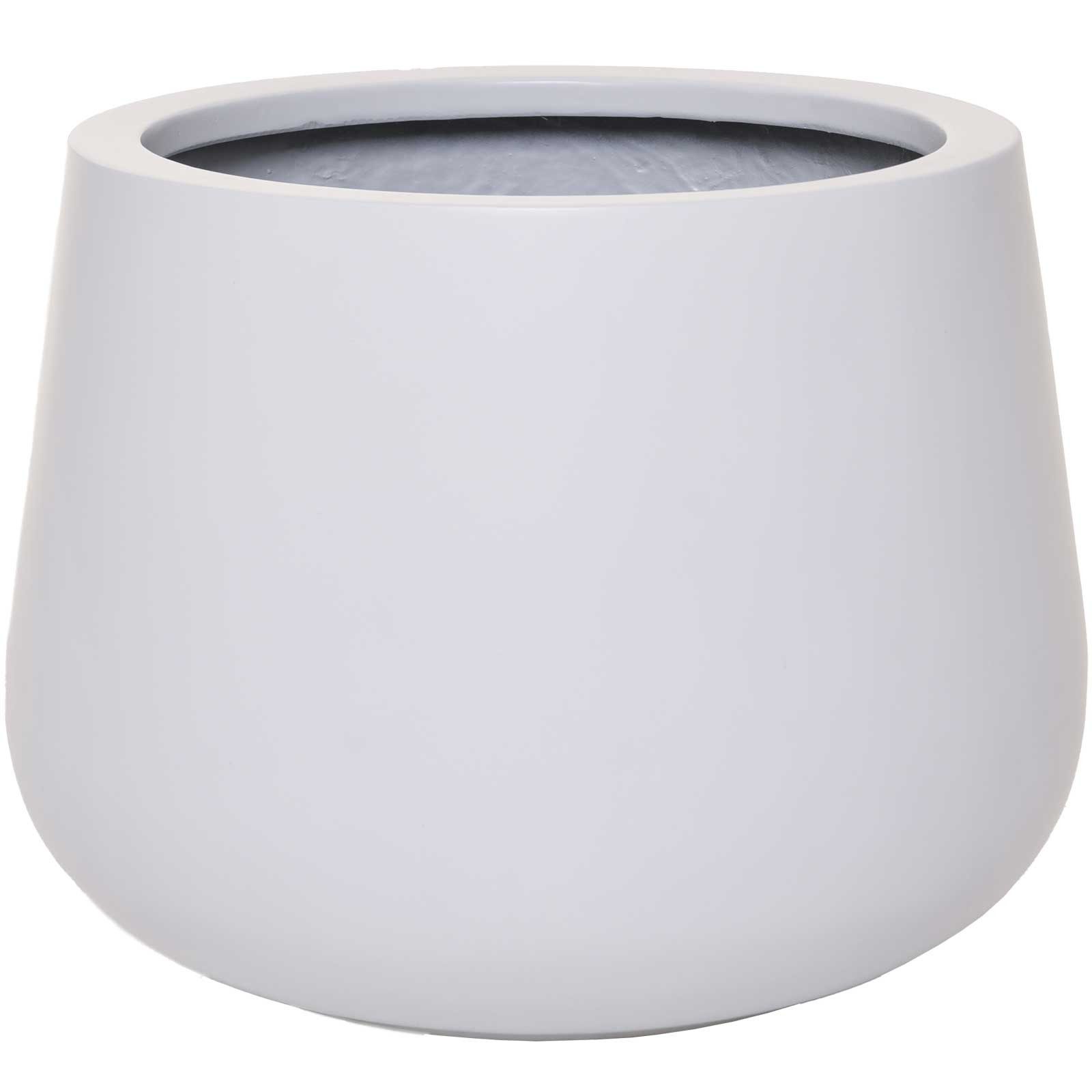 VIVANNO Blumentopf Fiberglas GIRAR Rund - Weiß Matt (1 St), 36x28 cm günstig online kaufen