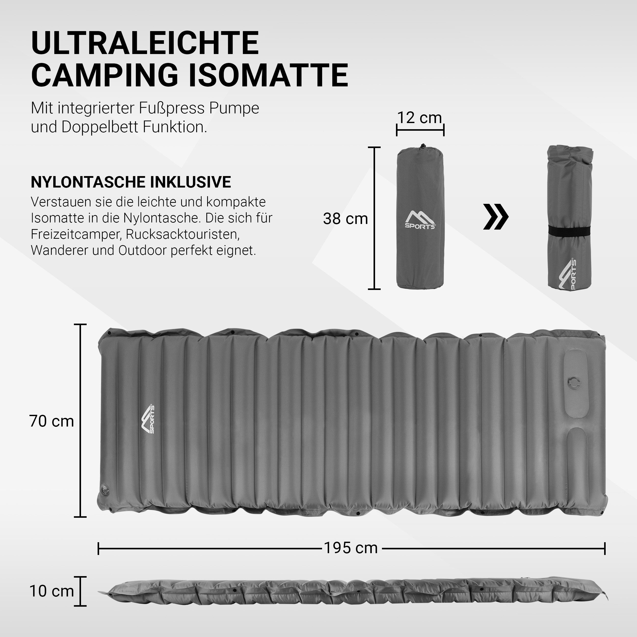 MSports® Isomatte Camping Isomatte - Schlafmatte günstig online kaufen