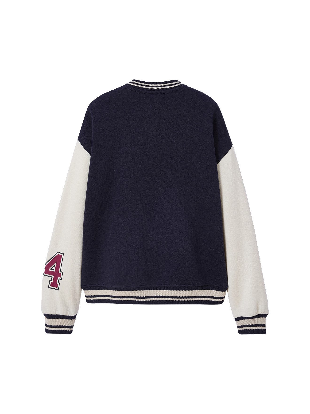 jonen Sweatjacke College-Sweatjacke mit Kontrastärmeln Mädchen