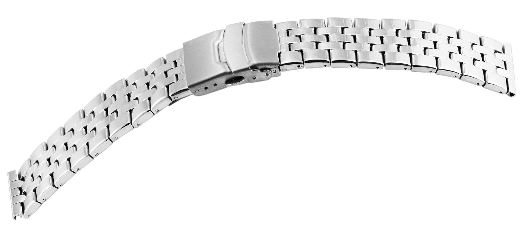 STEINMEISTER Uhrenarmband MB0014 Edelstahl-Uhrenarmband, silberfarben, 24 mm / 26 mm, Herren ErsatzArmband