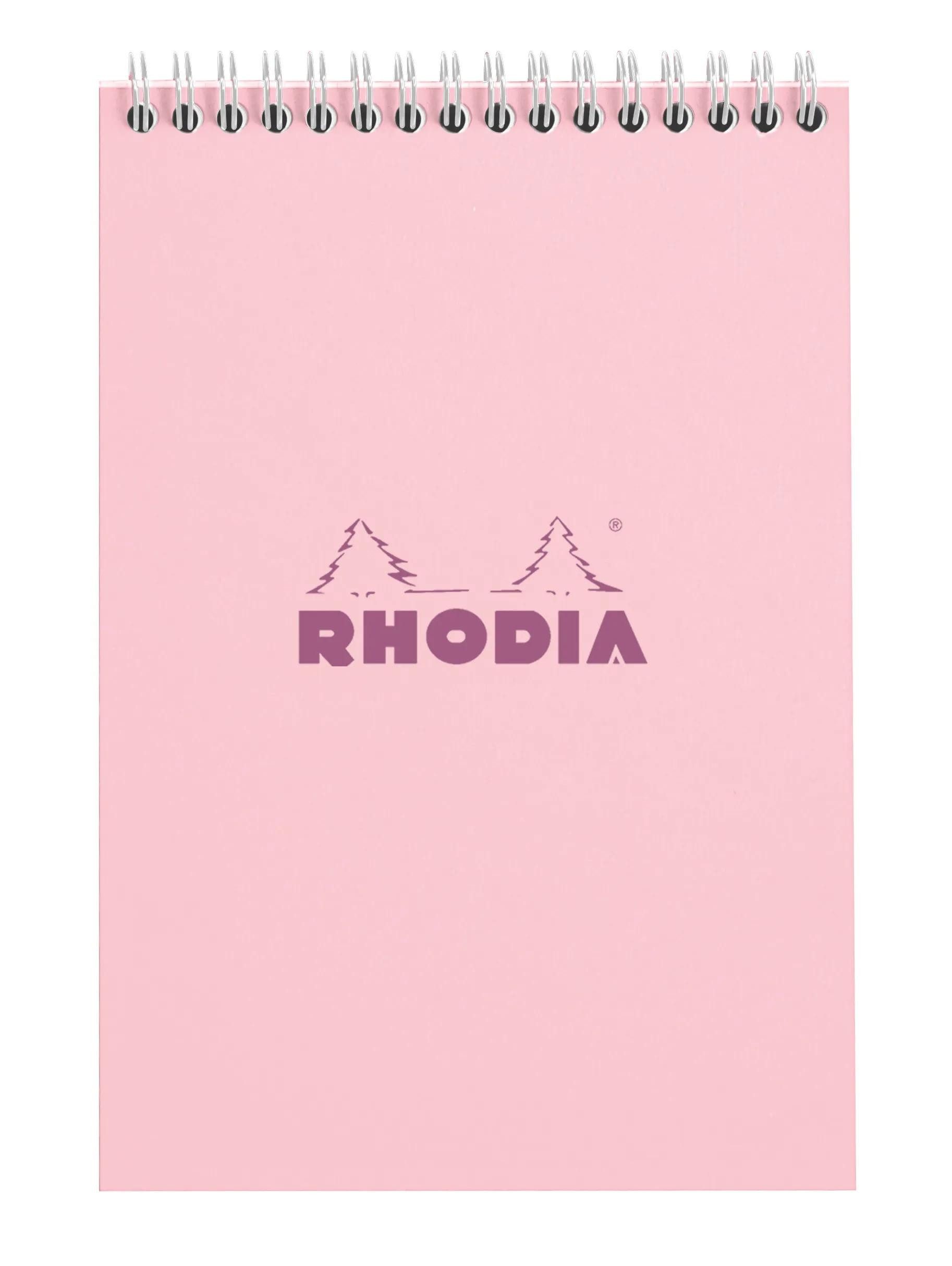 Rhodia Notizheft 5x Rhodia Block A5 Rosa Lin 80Bl 118417C, Spiralblock