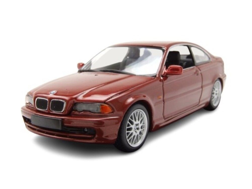 Modellauto BMW 3er E46 Coupe 1999 rot metallic