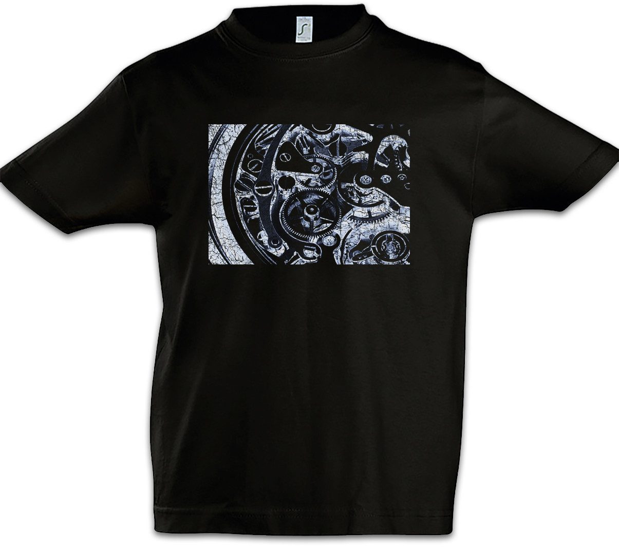 Print-Shirt Uhrwerk I Kinder T-Shirt Uhr Uhrmacher Clockwork Uhren Watch Sammler