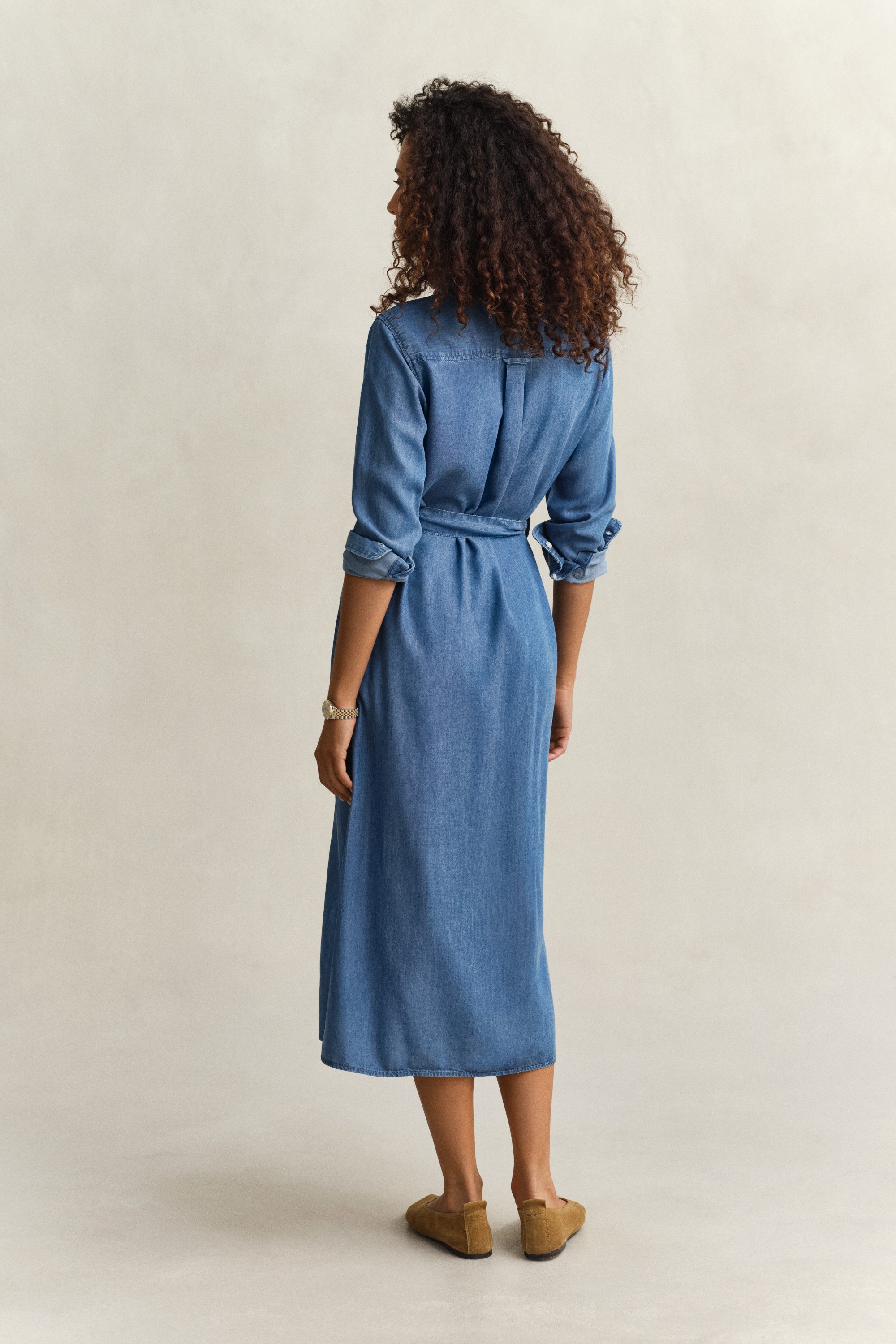 Gant Hemdblusenkleid CHAMBRAY SHIRT DRESS Regular fit mit Button-Down-Krage günstig online kaufen