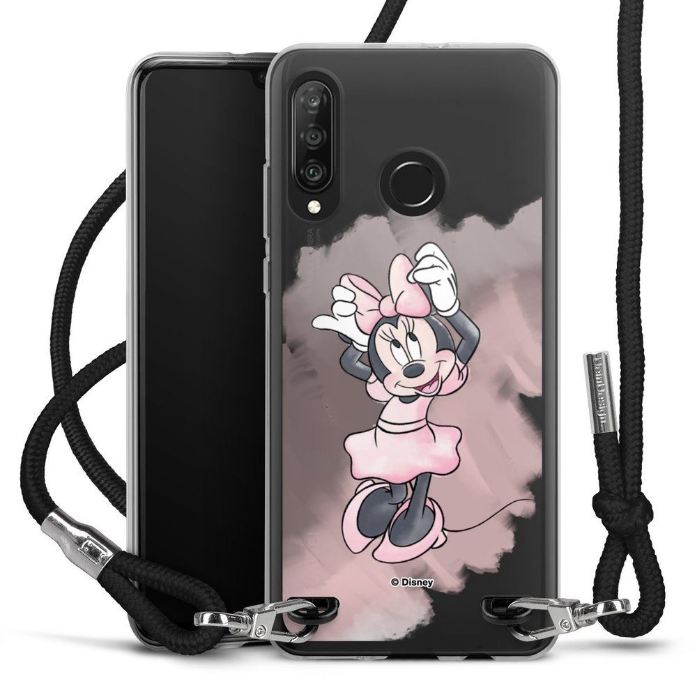 DeinDesign Handyhülle Mickey & Minnie Mouse Disney Motiv ohne Hintergrund, Huawei P30 Lite Handykette Hülle mit Band Case zum Umhängen