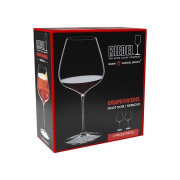 RIEDEL THE WINE GLASS COMPANY Rotweinglas Grape Pinot Noir / Nebbiolo Weingläser 750 ml, Glas