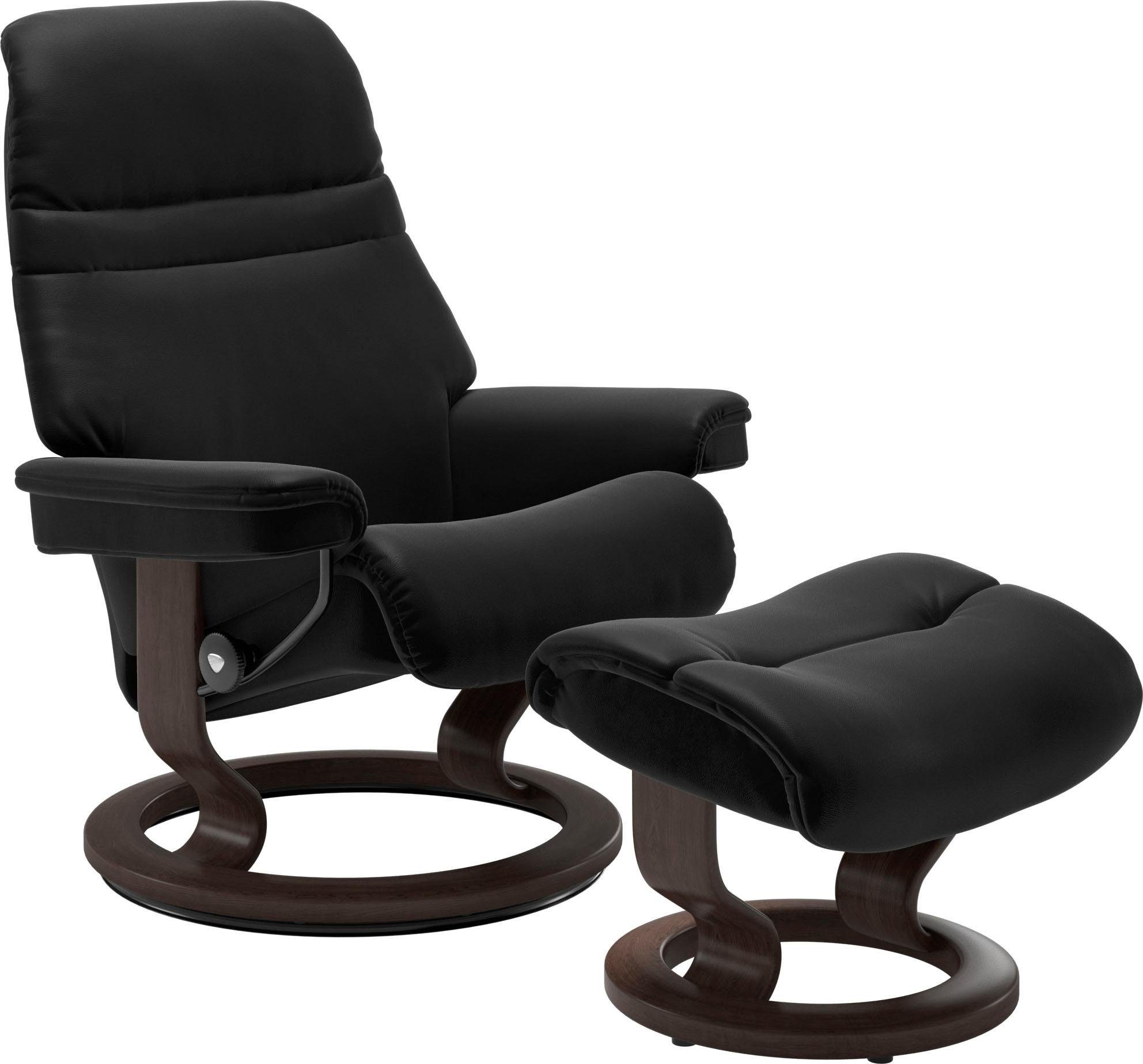 Stressless® Relaxsessel Sunrise (Set, Relaxsessel mit Hocker), mit Classic Base, Größe L, Gestell Wenge