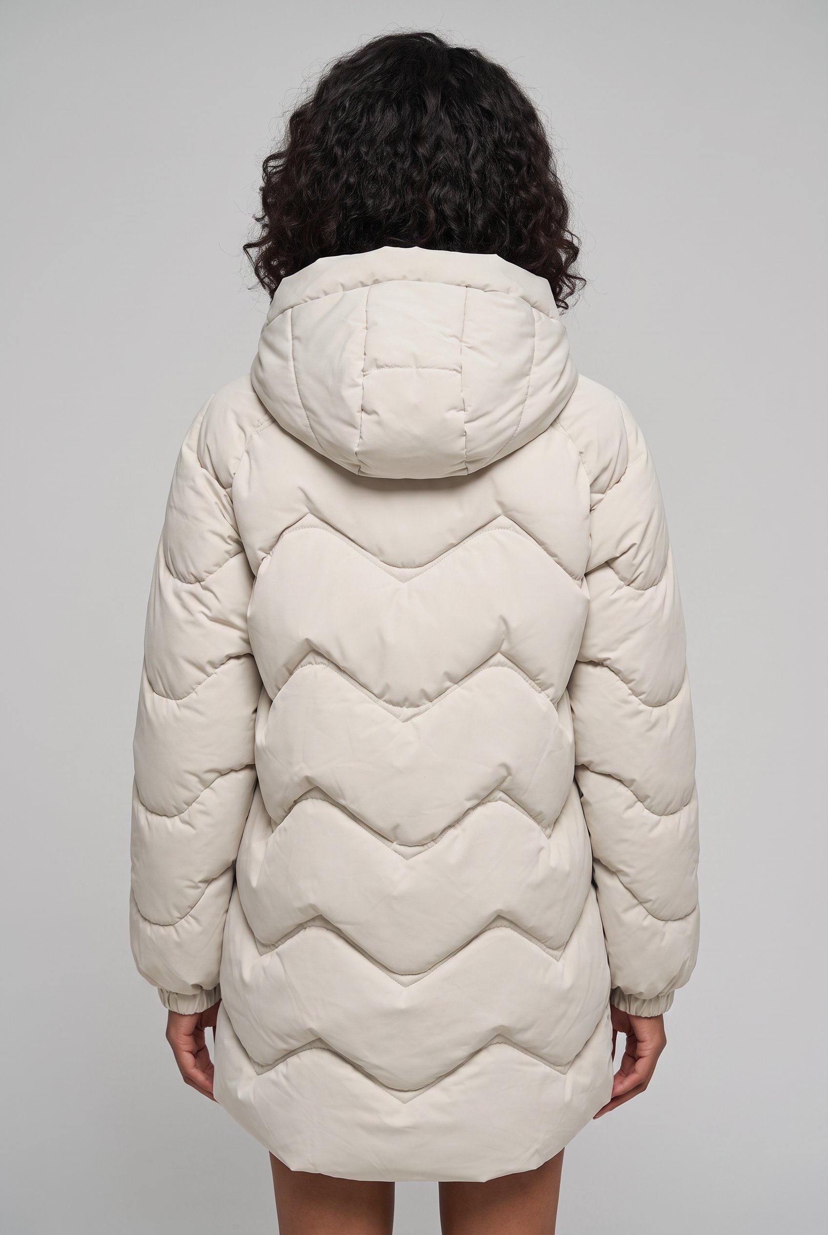 JDY Steppjacke JDYPOWER LONG HOOD PUFFER OTW HAB Kunstfaser – Bild 3 von 5