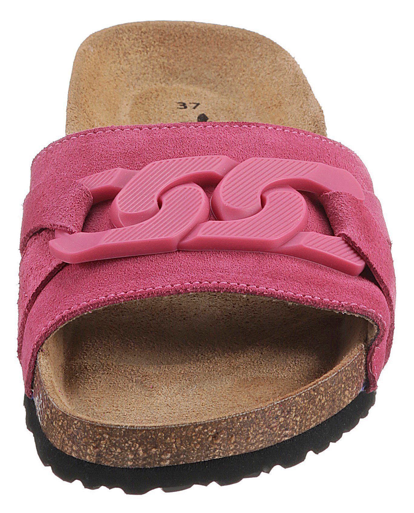 Tamaris breiter Pantolette mit pink Bandage