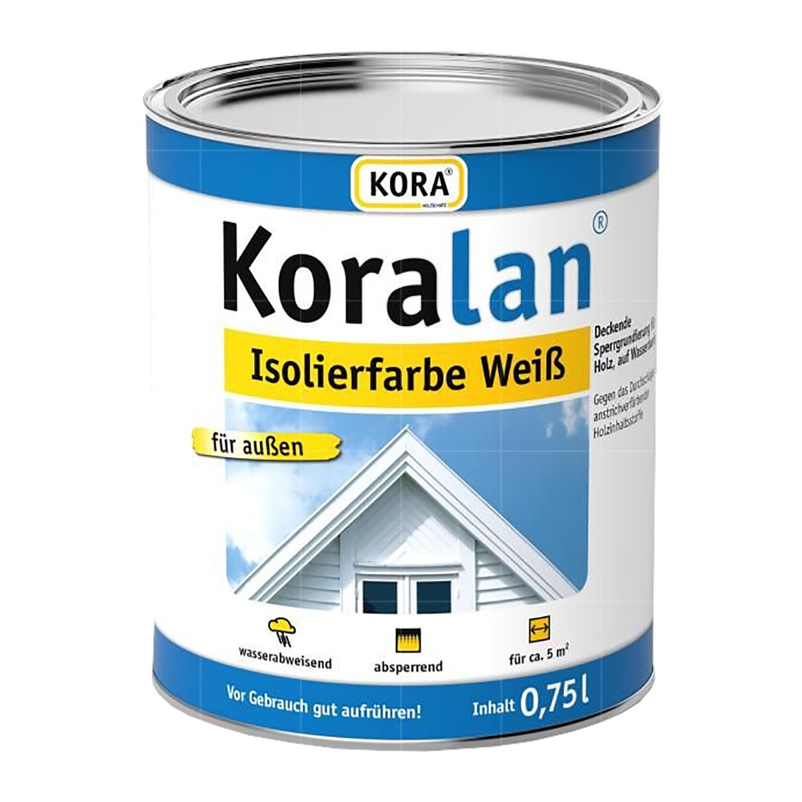 KORA Isoliergrundierung KORALAN ISOLIERFARBE WEISS - 0.75 LTR