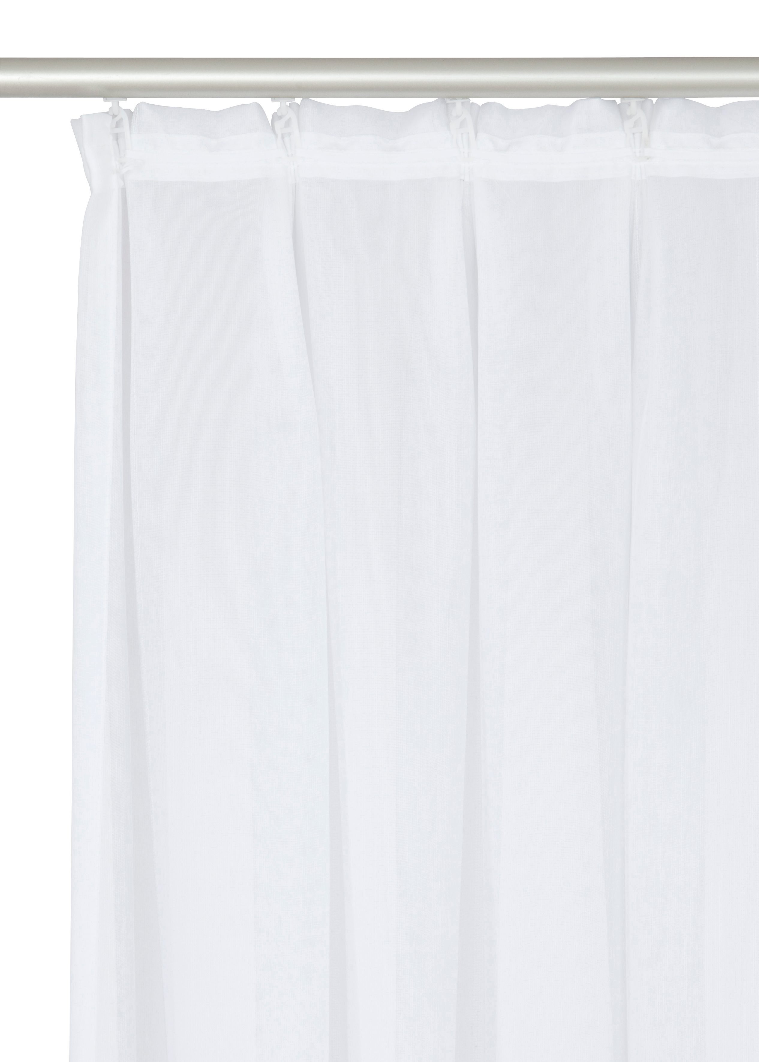 Wirth Vorhang CHARLOTTE (1 St), Faltenband, halbtransparent, Store