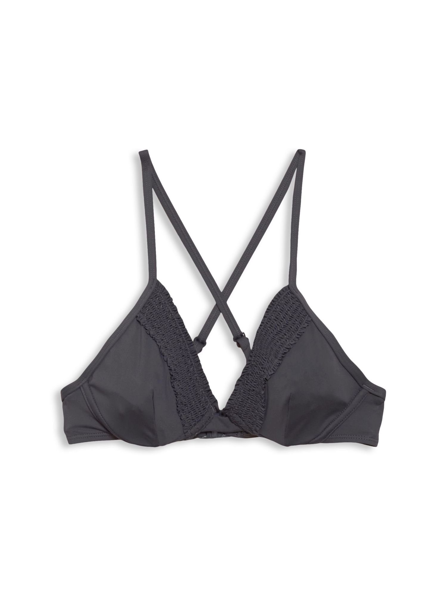 Esprit Bügel-Bikini-Top »Recycelt: unwattiertes Bügel-Top mit Smok-Details«  online kaufen | OTTO