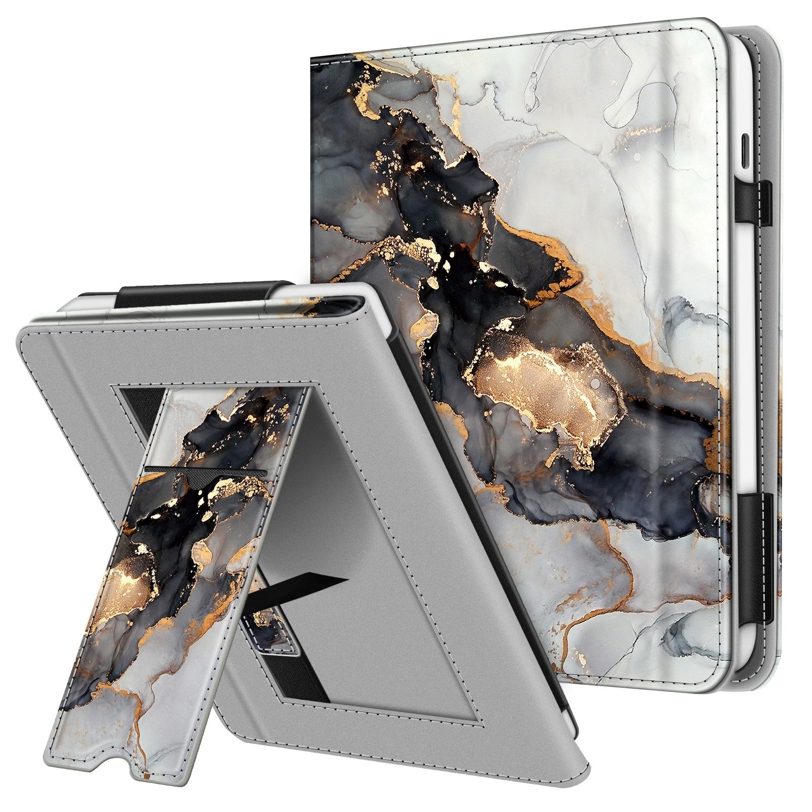 Fintie E-Reader-Hülle für Tolino Vision Color 2024/Vision 6 2021 7 Zoll, Kobo Libra Colour/2, Kickstand Case mit Kartenfach Handschlaufe & Auto Sleep/Wake