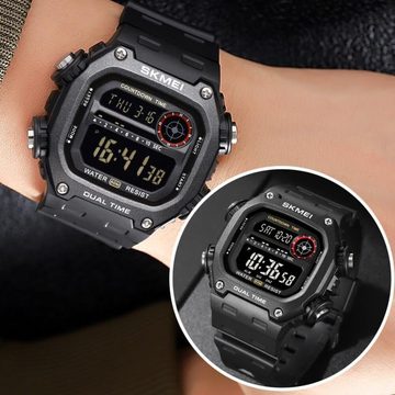 findtime Countdown-Stoppuhren Watch, mit LED-Displays,Quarzwerke, vielseitige Funktionen Wasserdichtigkeit
